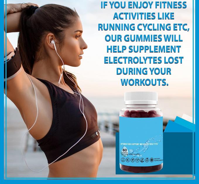 Oem Hydratation Elektrolyten Gummis Natürlicher Beerengeschmack Elektrolyten Gesundheitsunterstützung Vegan Glutenfrei Nicht-GVO Halal Pektin 2