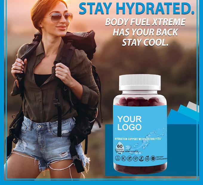 Oem Hydratation Elektrolyten Gummis Natürlicher Beerengeschmack Elektrolyten Gesundheitsunterstützung Vegan Glutenfrei Nicht-GVO Halal Pektin 3