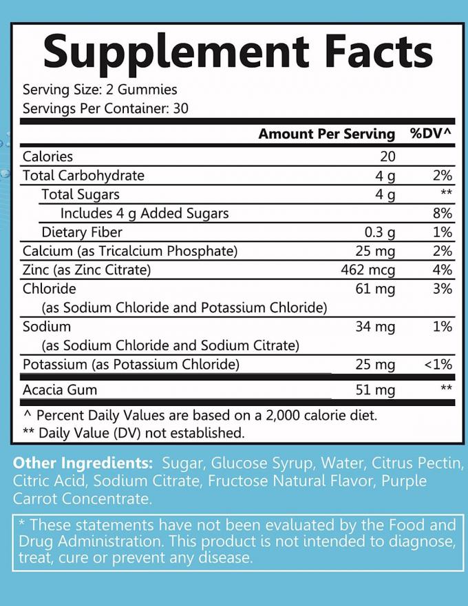 Oem Hydratation Elektrolyten Gummis Natürlicher Beerengeschmack Elektrolyten Gesundheitsunterstützung Vegan Glutenfrei Nicht-GVO Halal Pektin 4