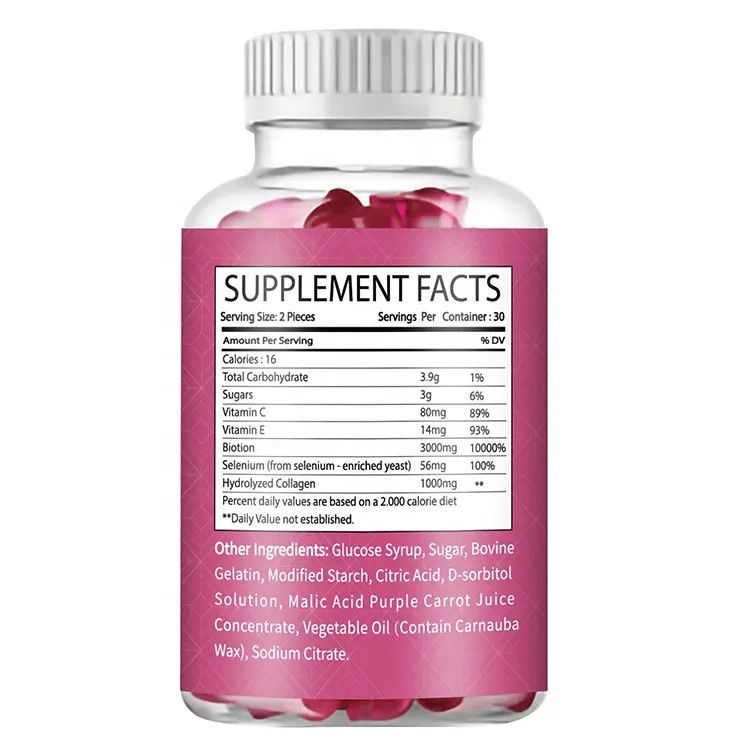 Biotin Gummi für das Haarwachstum Stärkere Nägel und Haut