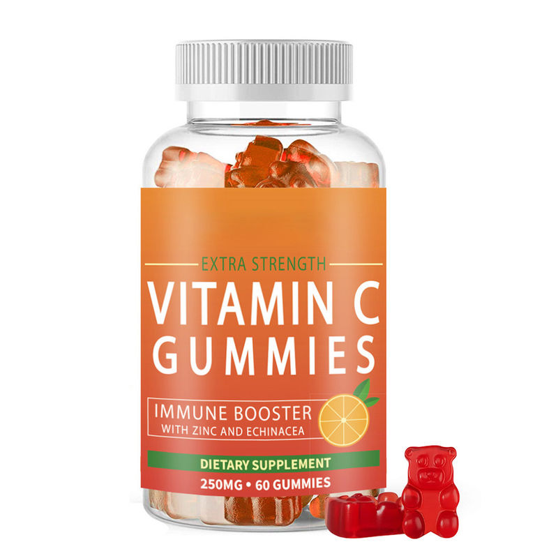 Oem Private Label Vitamin und Nahrungsergänzungsmittel Vitamin C Gummis für Hautbleichung und Immunität