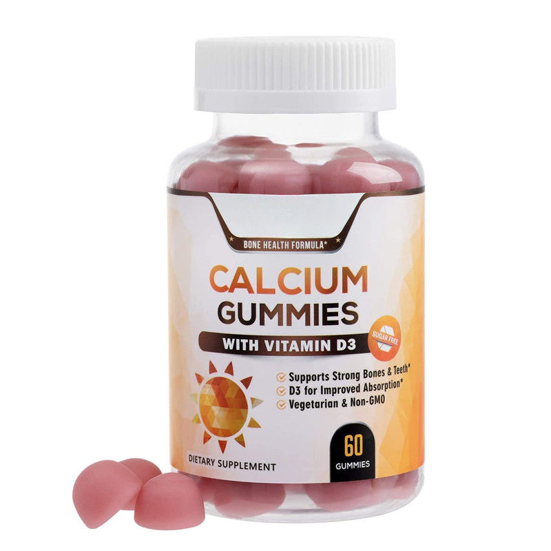 Oem Private Label Vegan Gummy Candy Kalzium und Vitamin D3 Gummies für Erwachsene unterstützen gesunde Knochen und Zähne