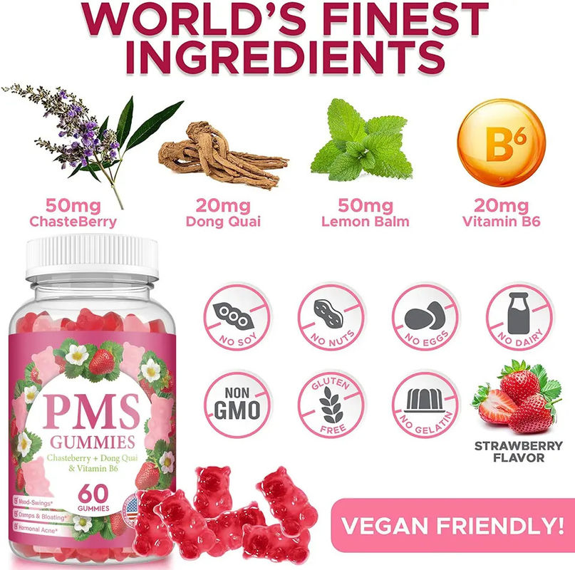 Zuckerfreie Kaugummi zur Linderung der Periode Hormonhaushalt PMS-Kaugummi zur Linderung der Menstruationsschmerzen bei Frauen PMS-Support-Kaugummi
