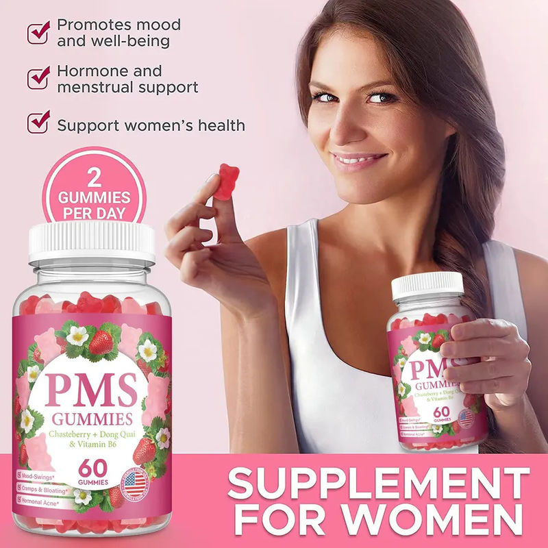 Zuckerfreie Kaugummi zur Linderung der Periode Hormonhaushalt PMS-Kaugummi zur Linderung der Menstruationsschmerzen bei Frauen PMS-Support-Kaugummi