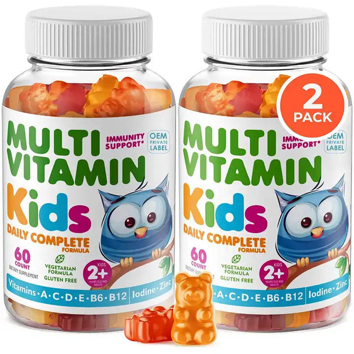 Oem Gummy Candy Multivitamin Gummies für Kinder Unterstützung Immun-Verdauungsgesundheit Kinder Multivitamin Gummy