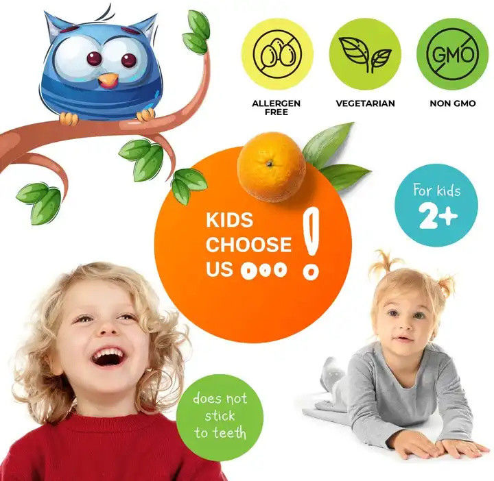 Oem Gummy Candy Multivitamin Gummies für Kinder Unterstützung Immun-Verdauungsgesundheit Kinder Multivitamin Gummy