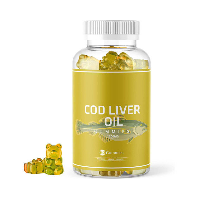 Biologische Kabeljau-Leberöl Gummi-Fischöl-Gummies reich an Omega-3, Epa Dha, Vitaminen
