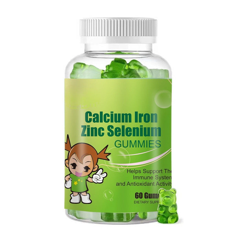 Oem Private Label Kalzium Eisen Zink Selenium Gummies Spurenelement Immun Booster Ergänzung für Kinder