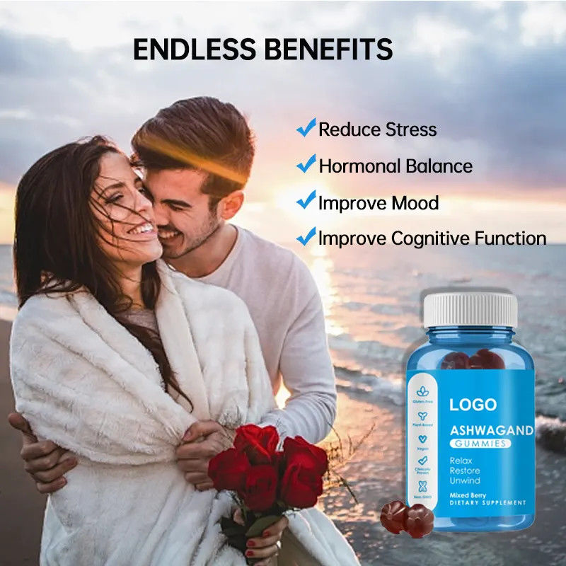 Custom Gummy Candy Ashwaganda Gummies Gesundheitspräparate zur Verbesserung der Immunität und des guten Schlafes