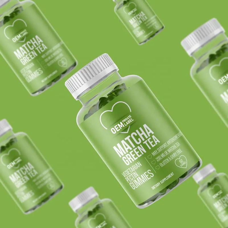 Bio-Matcha-Kaugummi für eine gesunde Verdauung und Antioxidansupport Vegan Matcha-Grüntee-Kaugummi für Entgiftung & Reinigung und Heilung