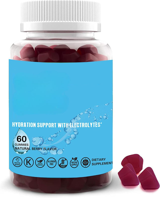 Oem Hydratation Elektrolyten Gummis Natürlicher Beerengeschmack Elektrolyten Gesundheitsunterstützung Vegan Glutenfrei Nicht-GVO Halal Pektin