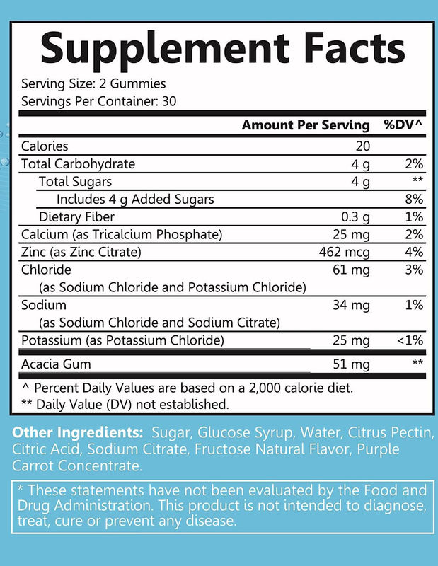 Oem Hydratation Elektrolyten Gummis Natürlicher Beerengeschmack Elektrolyten Gesundheitsunterstützung Vegan Glutenfrei Nicht-GVO Halal Pektin