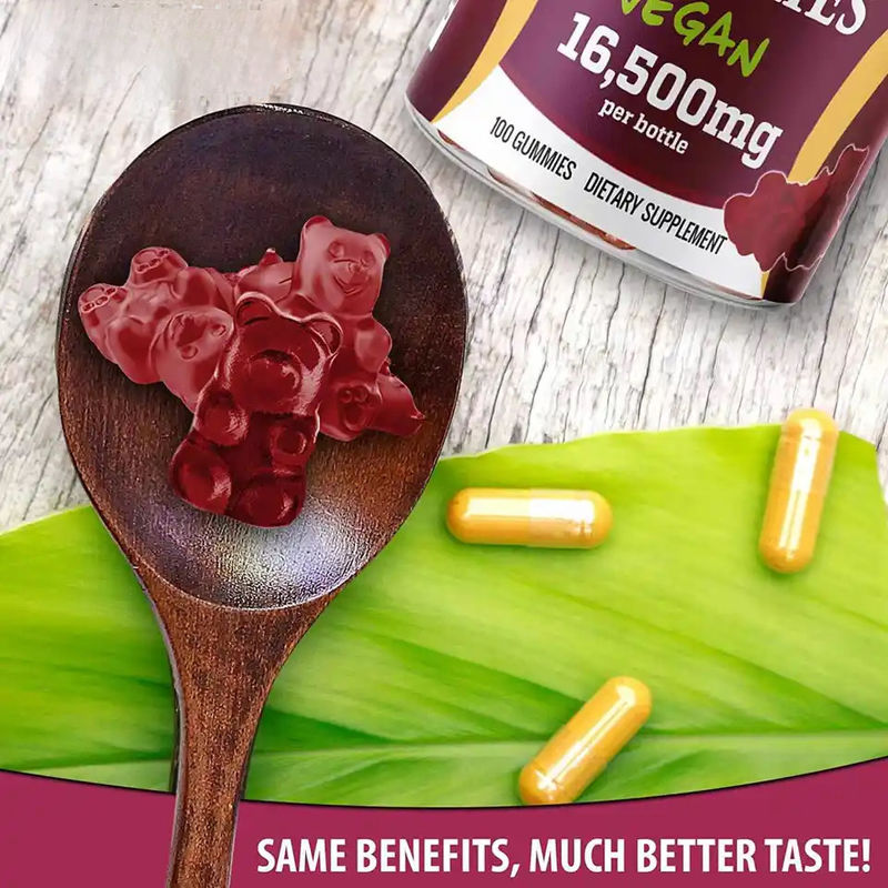 Oem Private Label Zuckerfreie Bio-Rübenwurzel Gummies Für Herzgesundheit Energie steigern Blutdruck Unterstützung