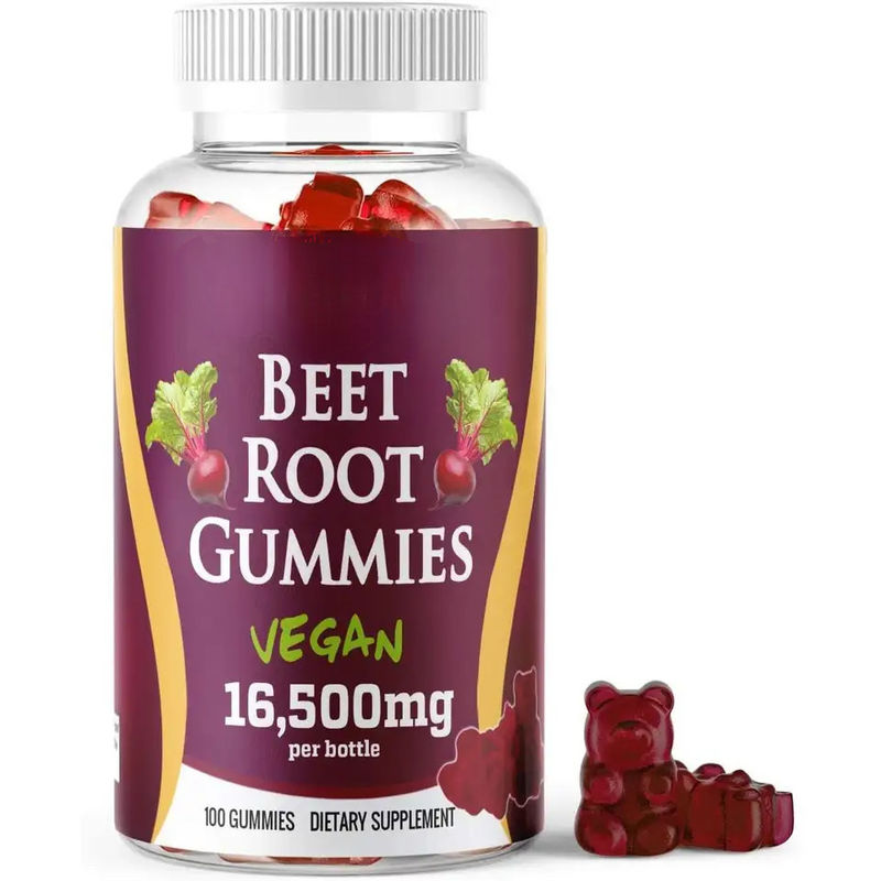 Oem Private Label Zuckerfreie Bio-Rübenwurzel Gummies Für Herzgesundheit Energie steigern Blutdruck Unterstützung