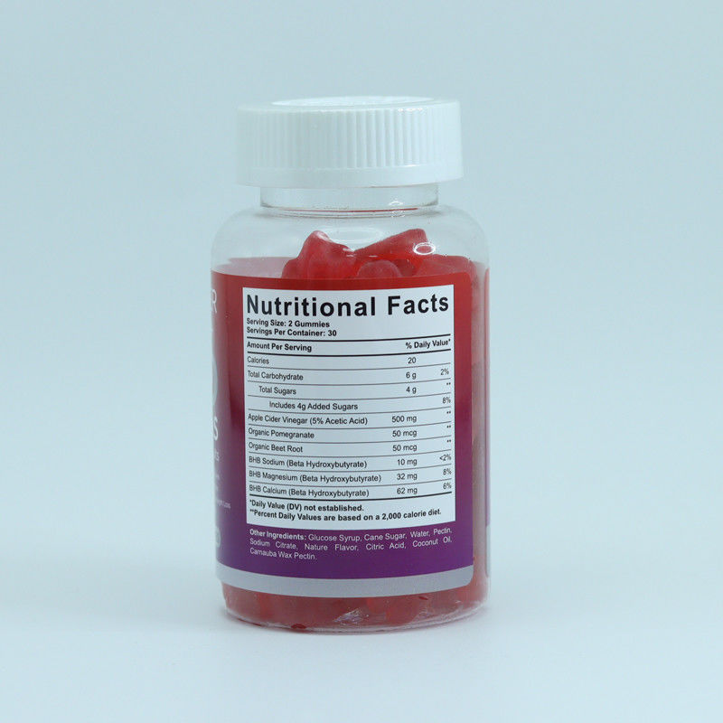 Oem Private Label Nahrungsergänzungsmittel 60 Counts Apfelessig Acv Keto Bhb Gummies Gelee Süßigkeiten Gummy