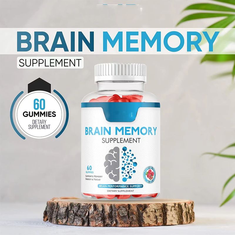 Oem Private Label Vegan Gummy Candy Focus Verstärken Sie das Gedächtnis Nootropika Gehirn-Booster Ergänzung Nootropic Gummies