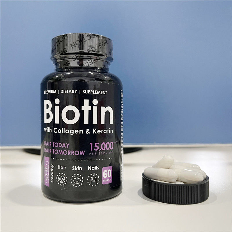 Oem Private Label Hot-Selling Haare Haut und Nägel Ergänzungen Kollagen und Keratin Biotin Softgel Kapsel
