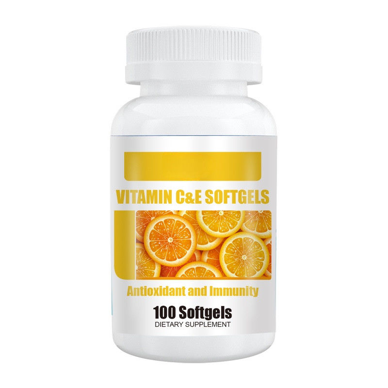 Oem Privatetikett maßgeschneiderte Halal Vitamin E Softgels Immunität erhöhen Vitamin C + Vitamin E Kapseln Für Hautbleiche