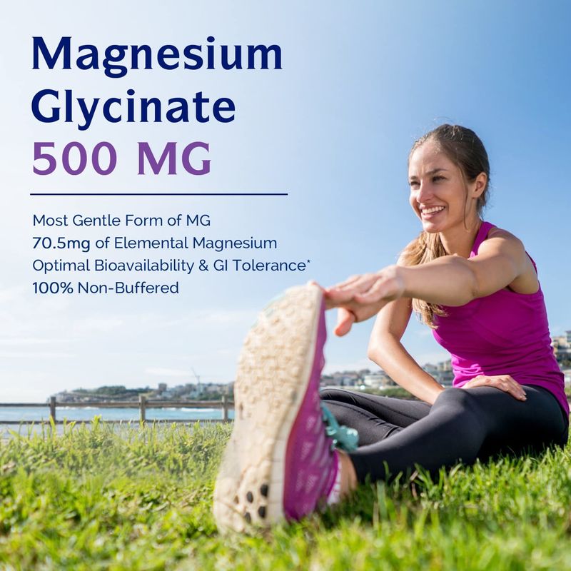 Magnesiumglycinat-Kapseln unterstützen Stresslinderung, Schlaf, Herzgesundheit, Nerven, Muskeln und Knochenunterstützung