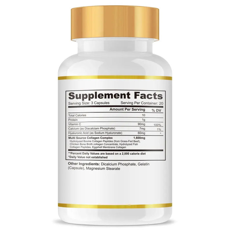 Oem Multihydrolysierte Kollagenkapseln für Anti-Aging und Haut Schönheit Kollagenpulver Softgel Kapseln Ergänzungen