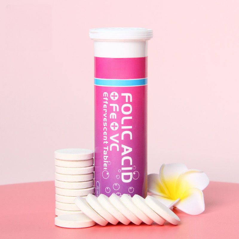 Oem Private Label Individuelle Formel Frauen Nahrungsergänzungsmittel Folsäure Effervesztablette Für Schwangerschaft