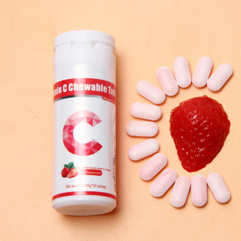 Oem Private Label Hautbleiche Immunität Ergänzungen Custom Vitamin C 100 mg 500 mg Kautabletten